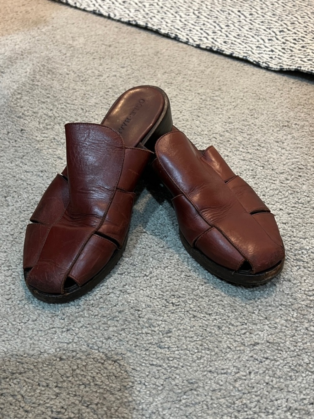 Cole Haan Leather Slip-On Fisherman Sandal